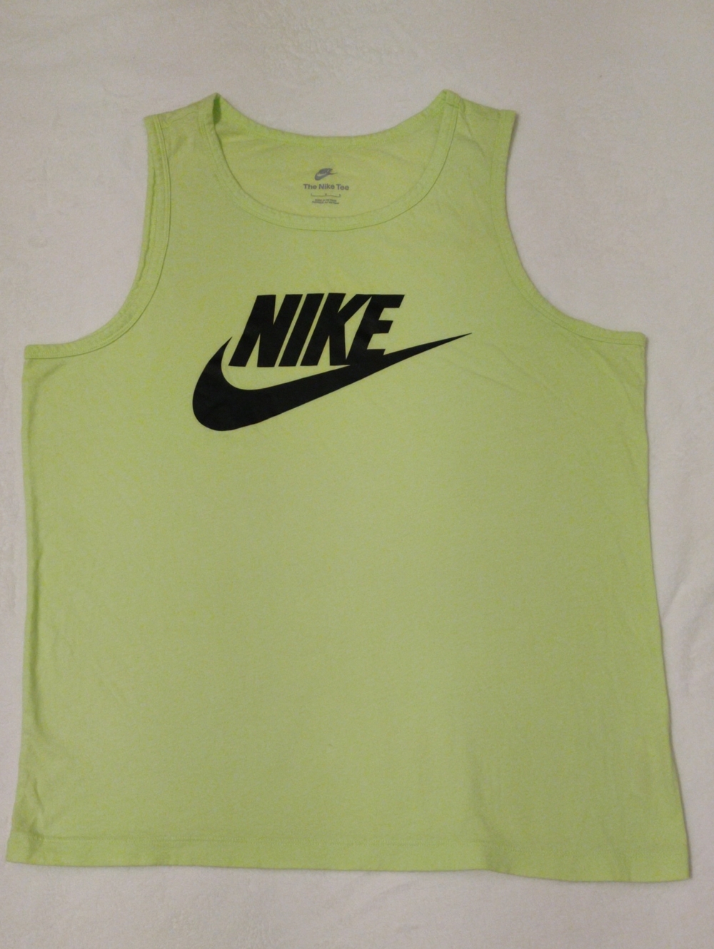 Nike Lime Green Athletic Tank with Black Swoosh